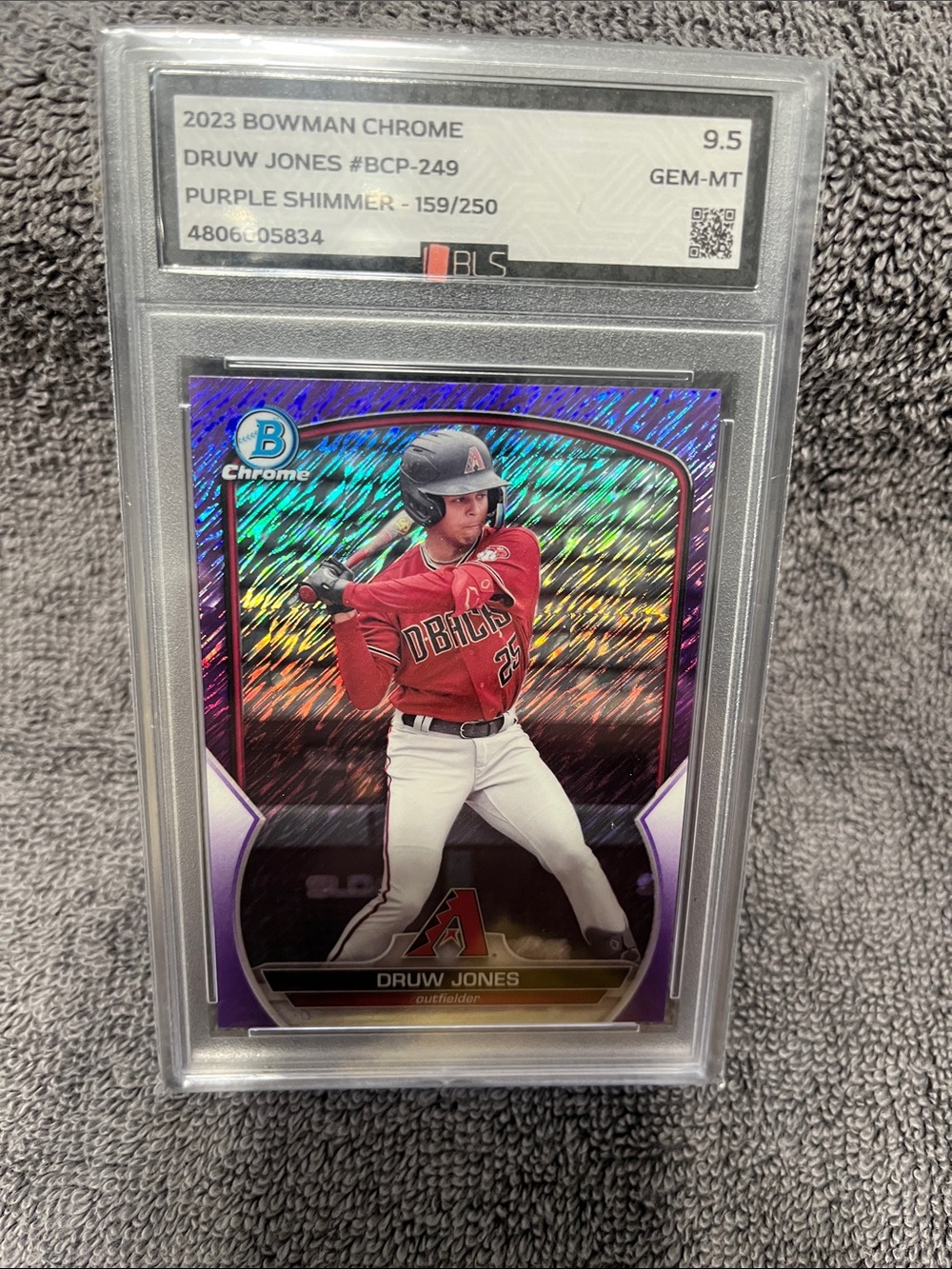 2023 Bowman Chrome Druw Jones GEM MT 9.5 Purple Shimmer (RC) #159/250